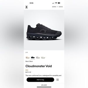Cloudmonster size 12 men’s